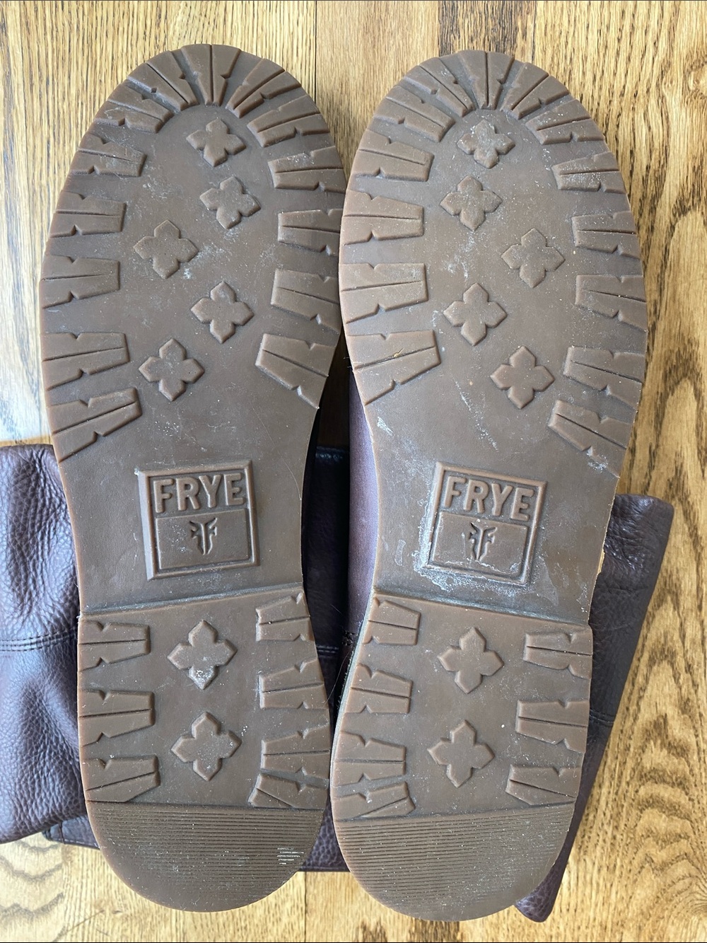 Frye size 10 Celia X stitch tall riding boots dark brown leather pull on - Picture 11 of 16